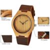 CUCOL Reloj de madera para hombre con correa de cuero de_3