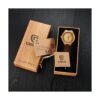 CUCOL Reloj de madera para hombre con correa de cuero de_2