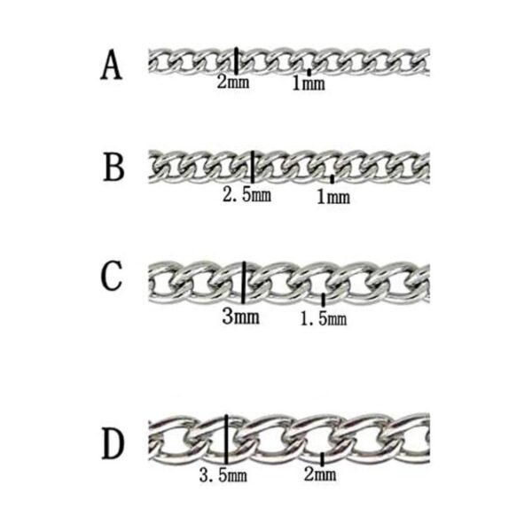 Cadenas de acero inoxidable de 33 pies trenzadas para_3