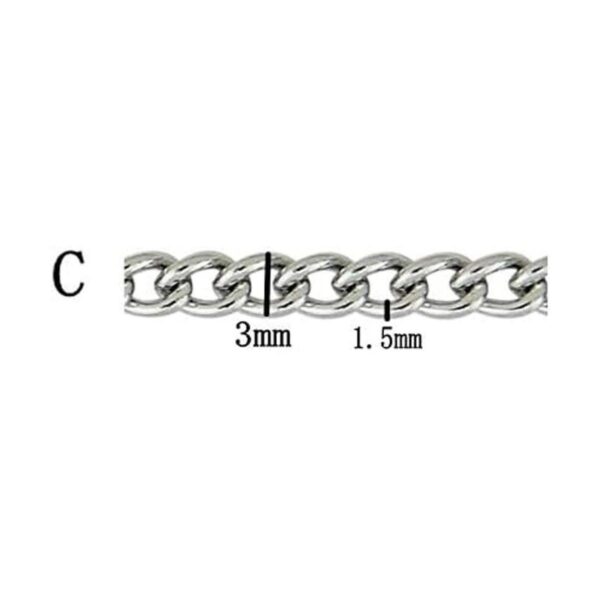 Cadenas de acero inoxidable de 33 pies trenzadas para_2