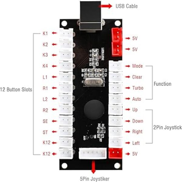 Easyget 2 Player Zero Delay Generic Game Controller USB a