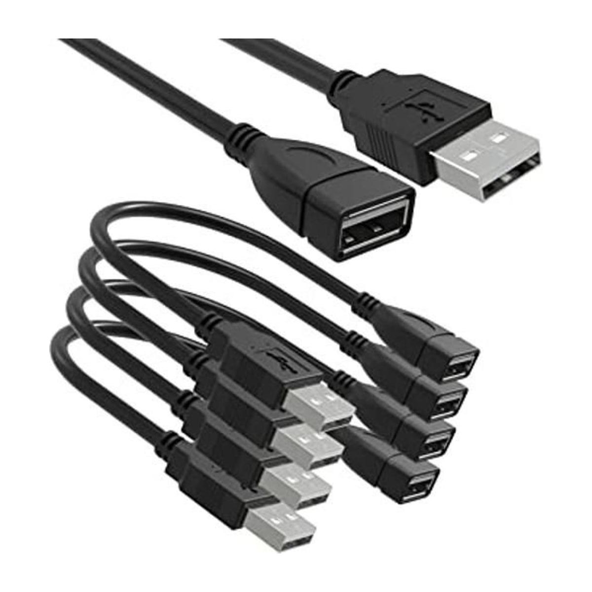 SaiTech IT Paquete de 4 cables adaptadores de enchufe USB