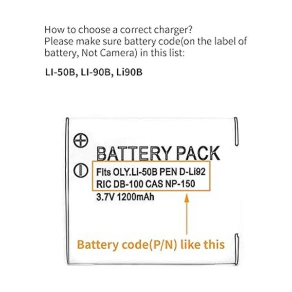 LI50B Cargador USB para Olympus D750 SH21 SP800UZ_3