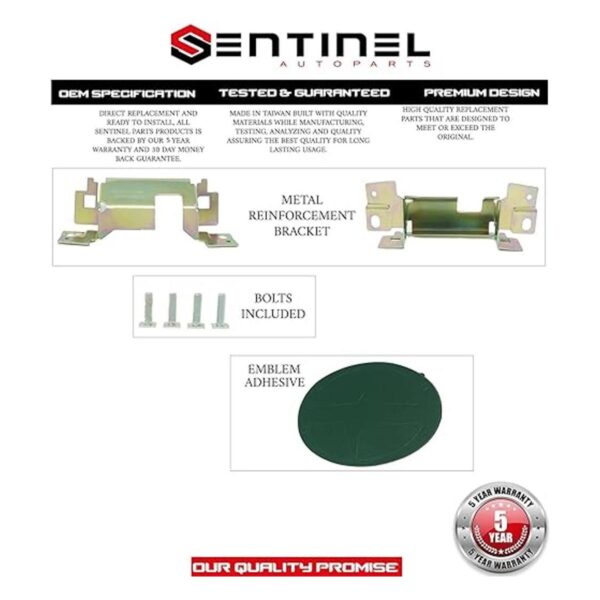 Sentinel Parts Kit de manijas de puerta trasera para_3