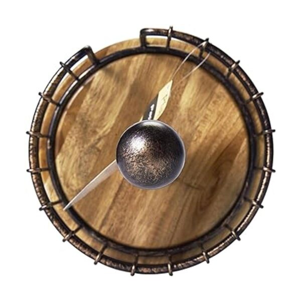 Portarrollo de papel de madera de acacia y jaula de