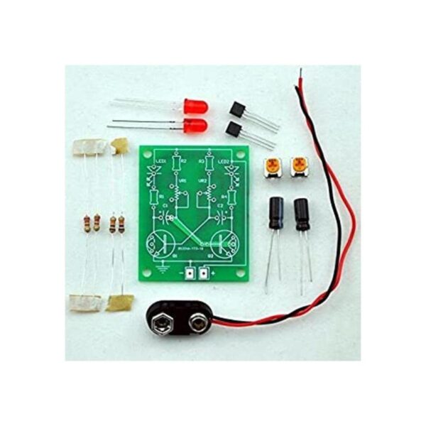 Kit de aprendizaje de circuito multivibrador estable_1
