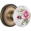 Nostálgico Warehouse Classic roseta con rosas Porcelana_1