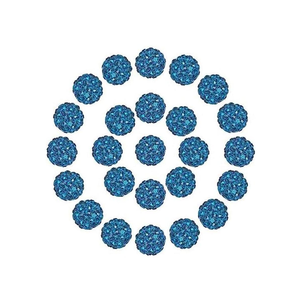 Pandahall 100 piezas de 0.394 in de circón azul Shamballa