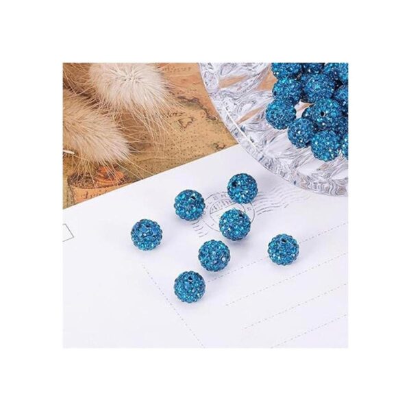 Pandahall 100 piezas de 0.394 in de circón azul Shamballa