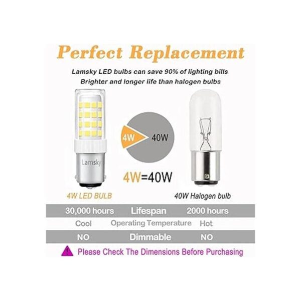 Lamsky BA15D Bombilla LED de doble contacto con base de