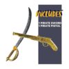Juego de espada de pirata Joyin de 28 pulgadas y