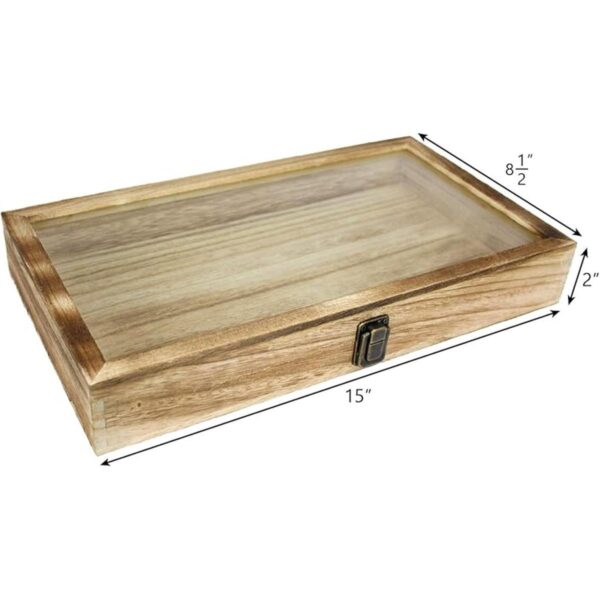 MOOCA vitrina de madera para joyas con tapa superior de_2