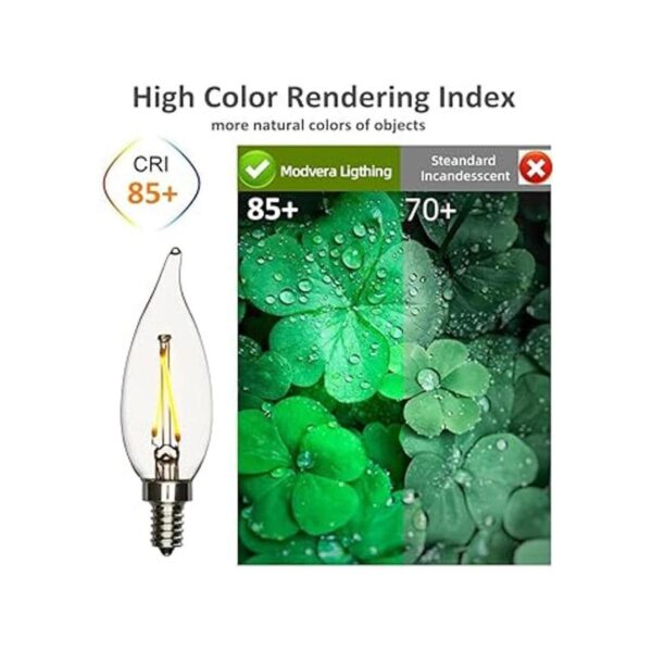 Modvera Lighting Bombilla de candelabro LED igual de 25