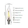 Modvera Lighting Bombilla de candelabro LED igual de 25