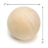 CYS EXCEL Bola de madera decorativa de 5.0 in paquete de_2