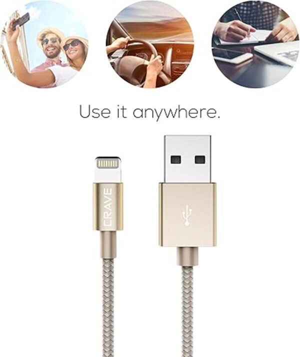 Crave Apple MFI Certified Lightning to USB Cable Cable_3