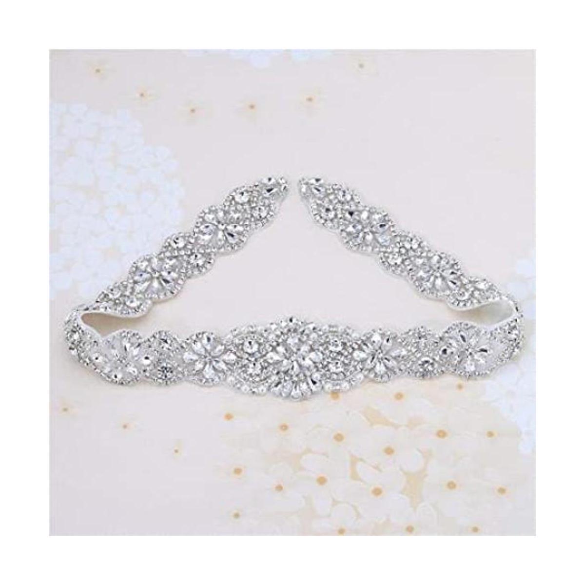 FANGZHIDI Apliques de diamantes de imitación para novia