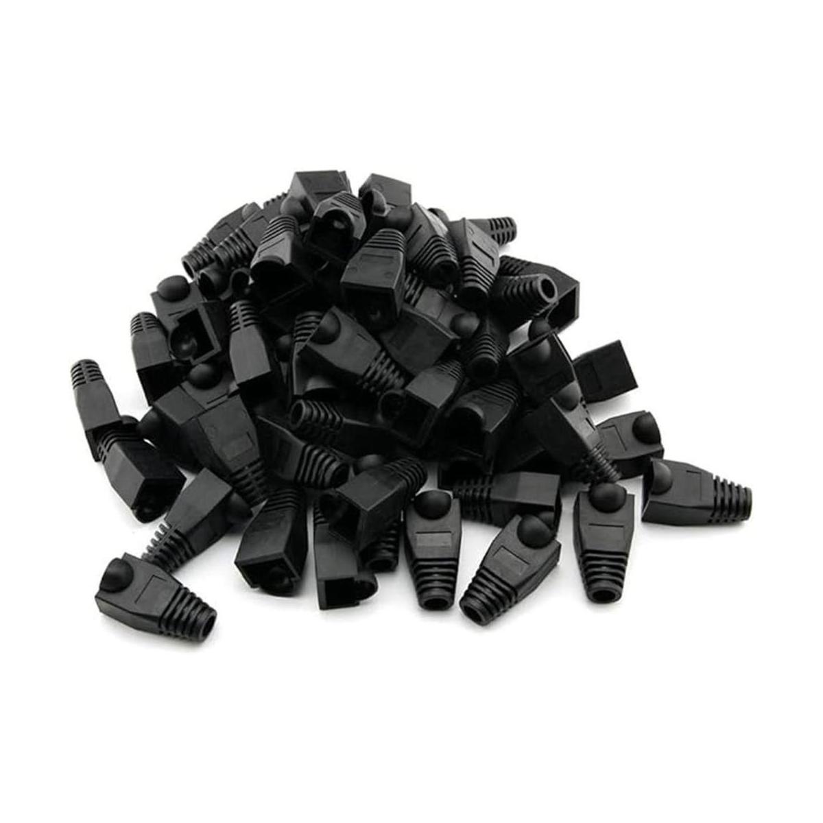 Bluesky 100 Pcs Negro suave de plástico CAT5e CAT6