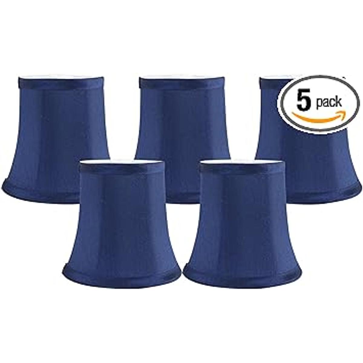 Meriville Juego de 5 pantallas de lámpara de seda