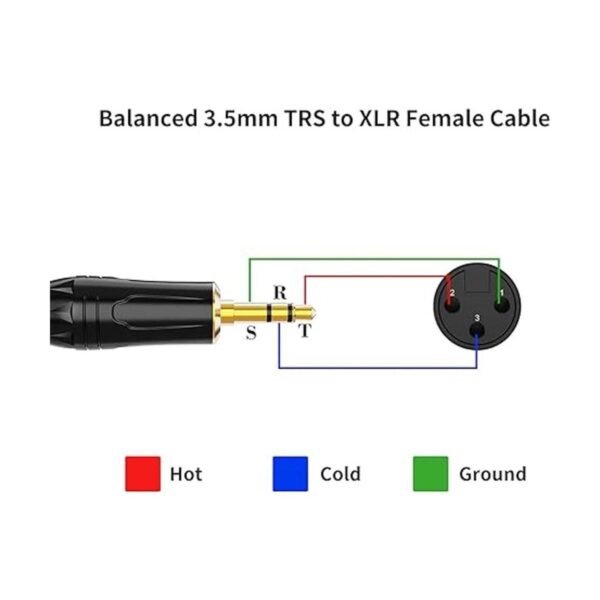 CableCreation 18 pulgadas Cable XLR de 0.138 in a XLR_2