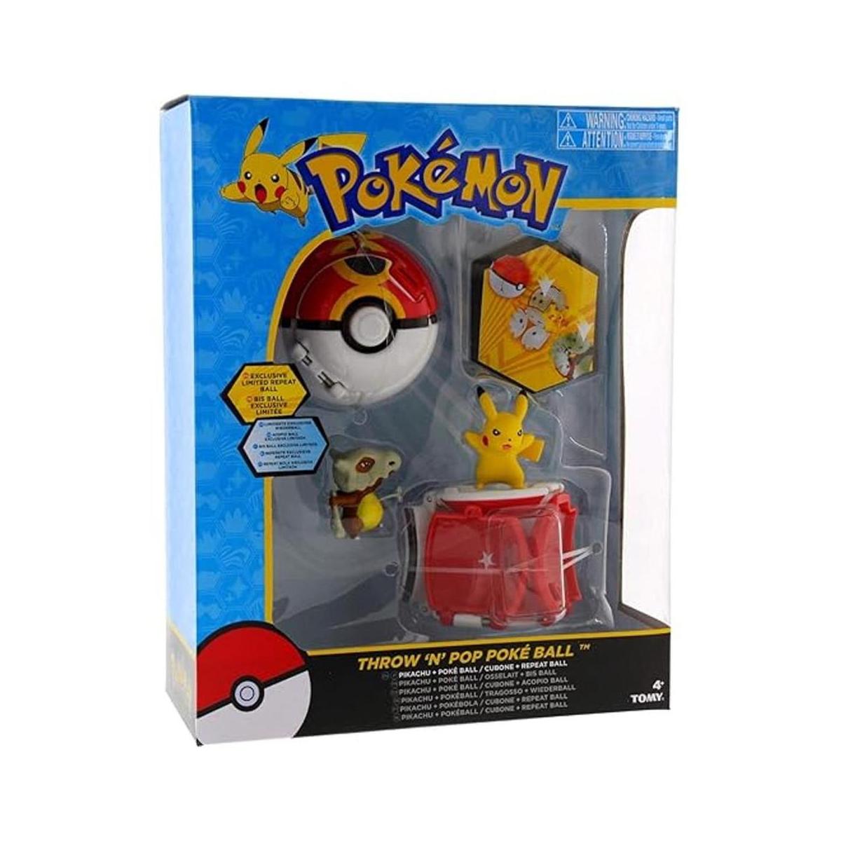 Juguete de Pokemon Throw n Pop Pokeball Pikachu y Poke