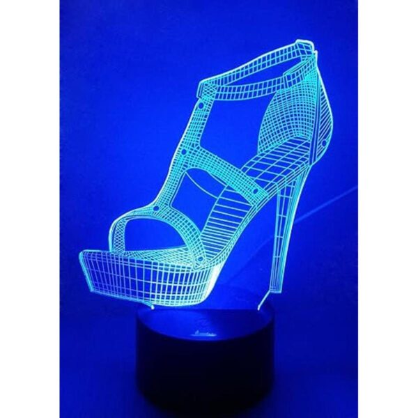 Lámpara de ilusión LED de luz nocturna 3D de tacón alto_4