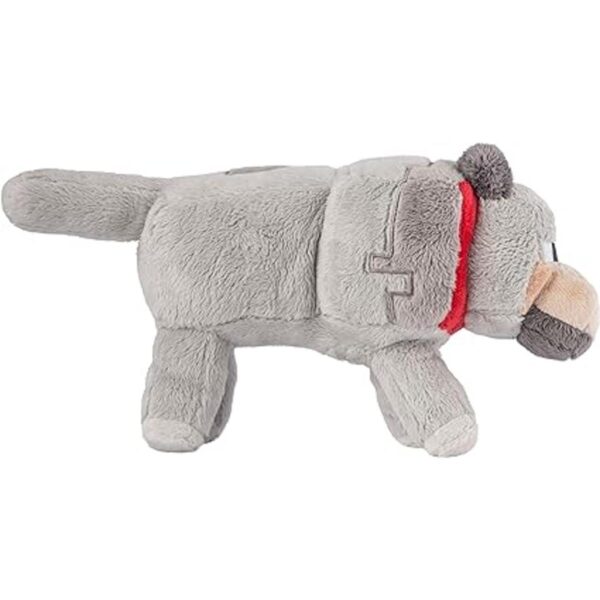 Lobo de peluche de Minecraft con etiqueta 15 In_2
