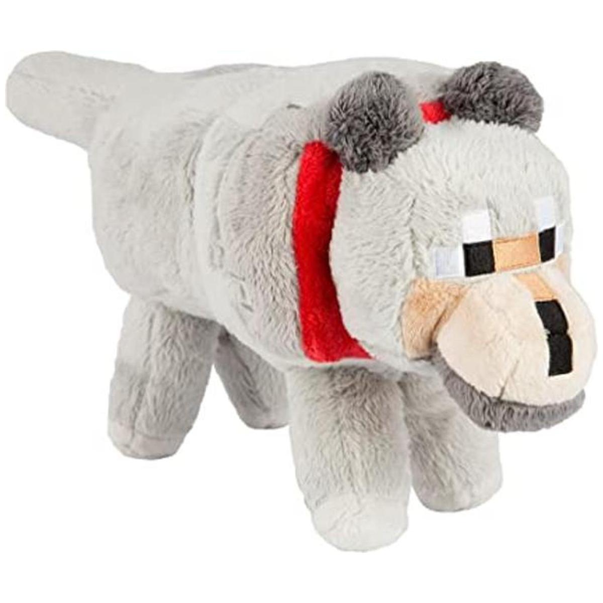 Lobo de peluche de Minecraft con etiqueta 15 In