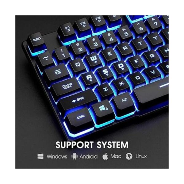 Rii RK100 teclado con retroiluminación LED de 3 colores