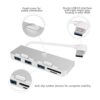 Cateck ultrafina Premium de aluminio 3 puertos USB 3.0 Hub_3