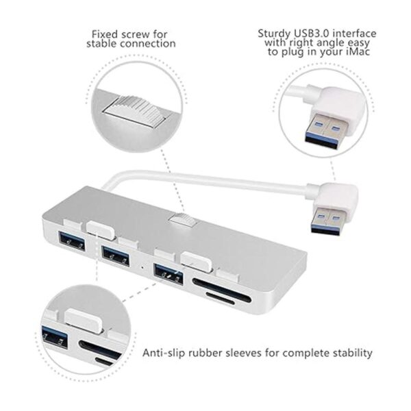 Cateck ultrafina Premium de aluminio 3 puertos USB 3.0 Hub_3