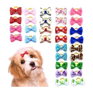 Mewtogo 30 unids15 pares de lazos de pelo de perro con