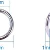 PandaHall Elite 1 caja anillos de acero inoxidable de 4