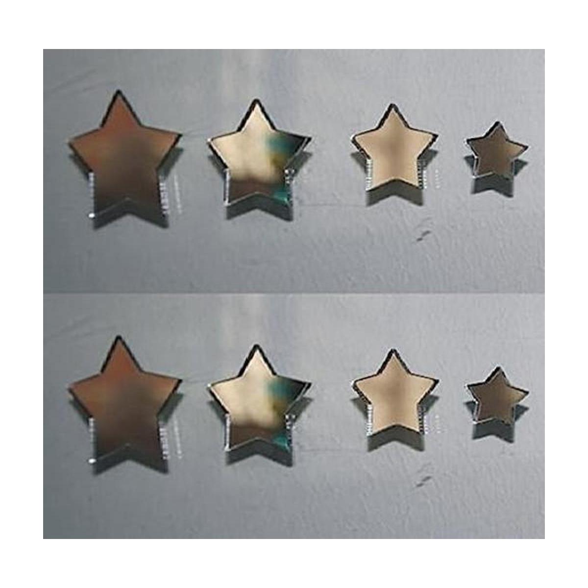Etiqueta engomada del espejo de las estrellas pequeñasDIY