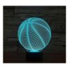 FUGEST Lámpara de ilusión 3D Sport Basketball Moderna LED