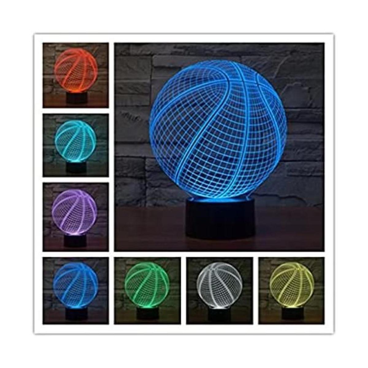 FUGEST Lámpara de ilusión 3D Sport Basketball Moderna LED