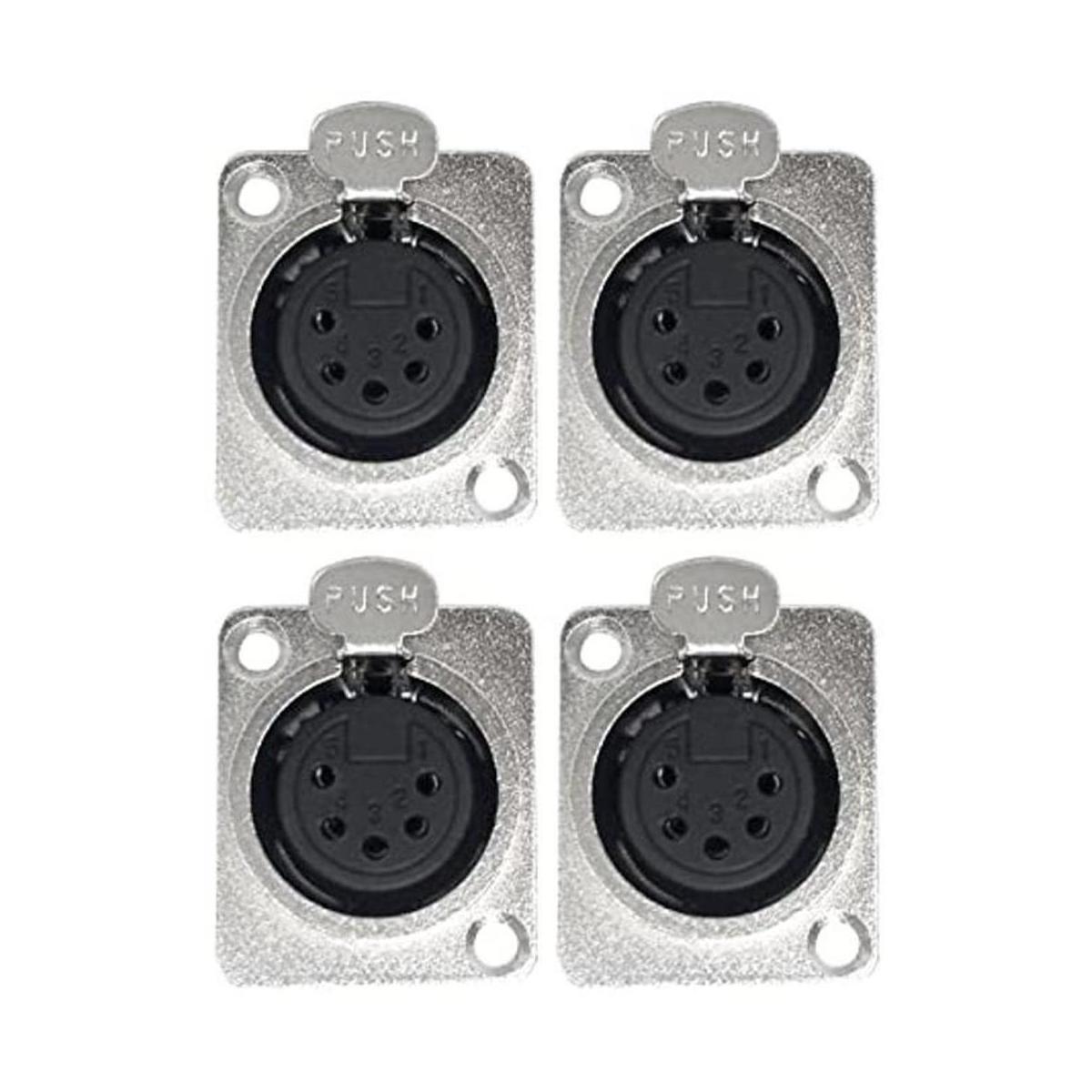 CESS 5 pines XLR hembra conector Panelchasis montaje