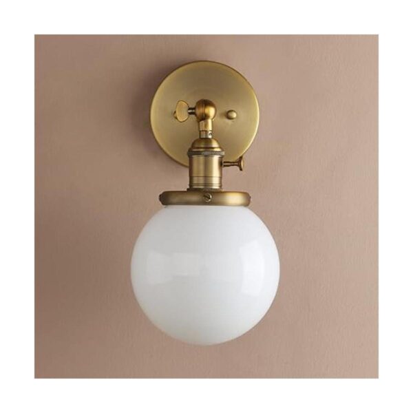 Pathson Aplique de pared industrial con globo blanco luz_4