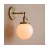 Pathson Aplique de pared industrial con globo blanco luz_1