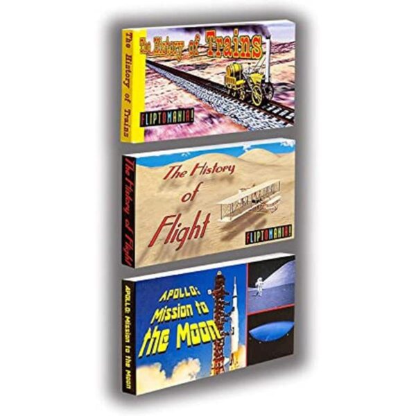 Fliptomania Aviones trenes y cohetes Flipbook paquete de_1
