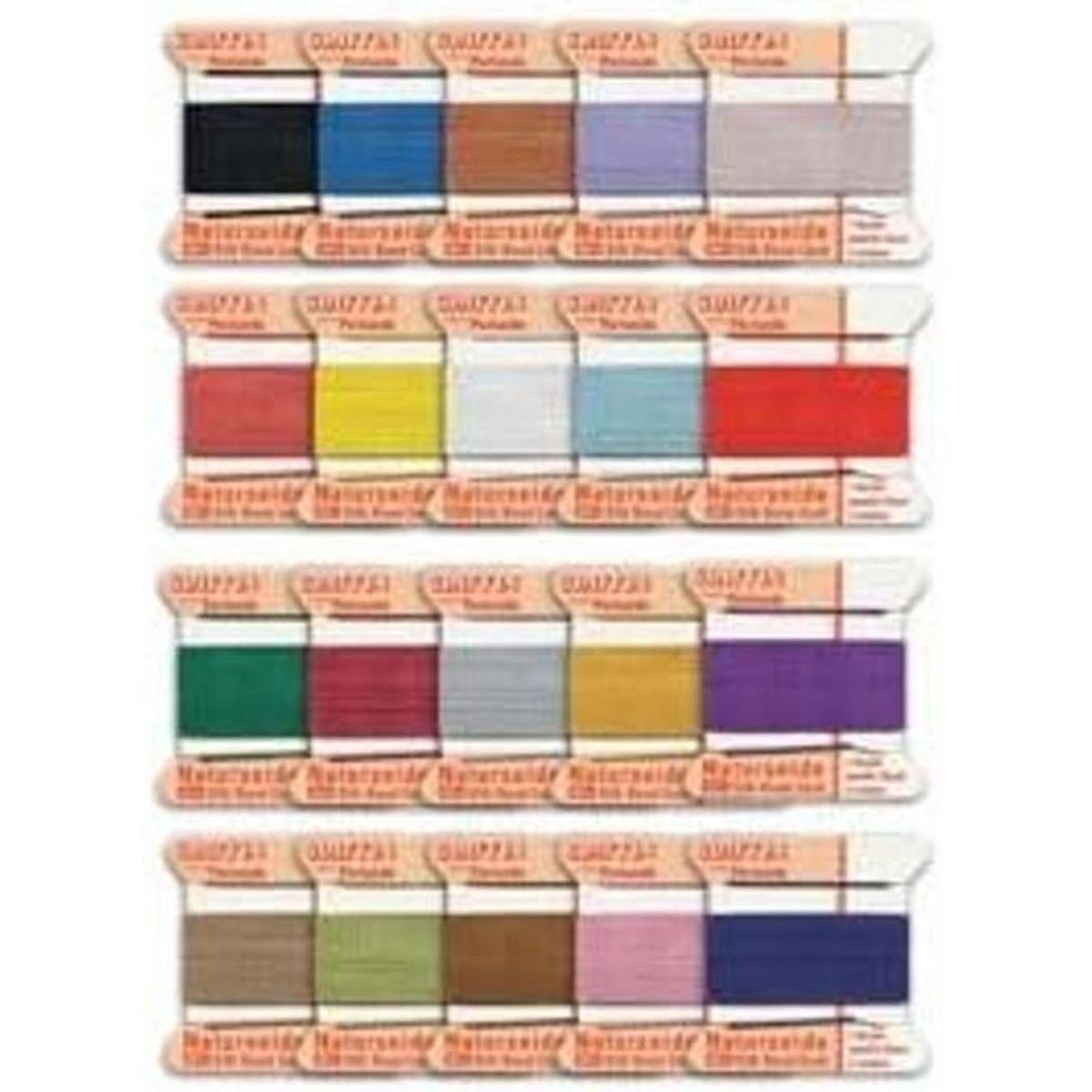 Griffin seda 100 Bead Cord Thread Sampler Pack Tamaño