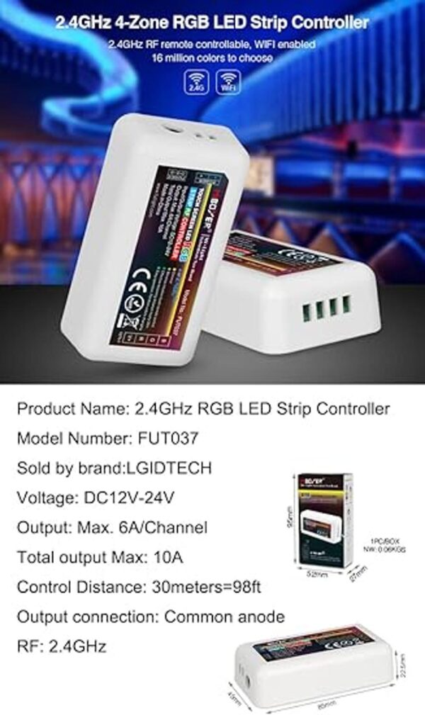 Mi.Light Tira de luces LED RGB Rojo verde y azul