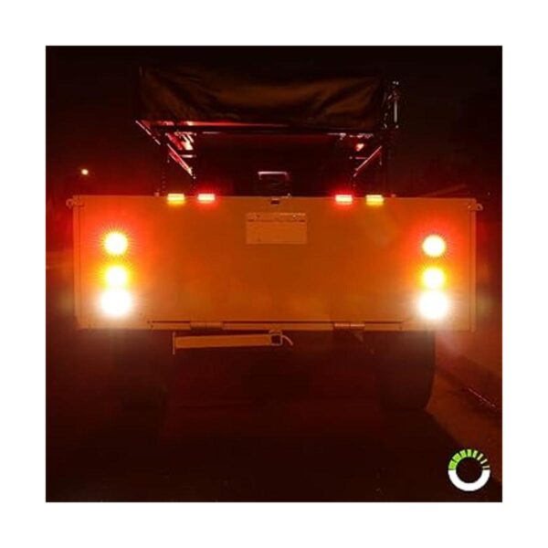 Luces de LED traseras de freno redondas color rojo de_4