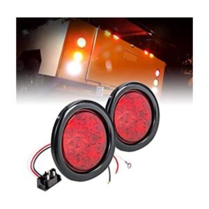 Luces de LED traseras de freno redondas color rojo de_1