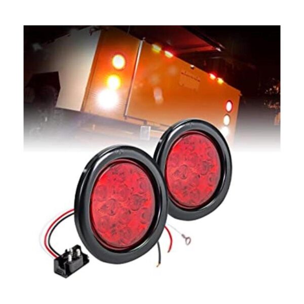 Luces de LED traseras de freno redondas color rojo de_1