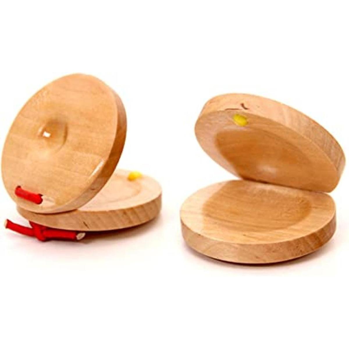 DOXISHRUKY Juego de 2 castañuelas musicales para niños