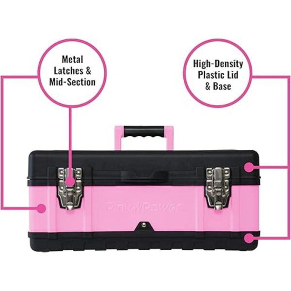 Pink Power caja para herramientas portátil de aluminio o_2