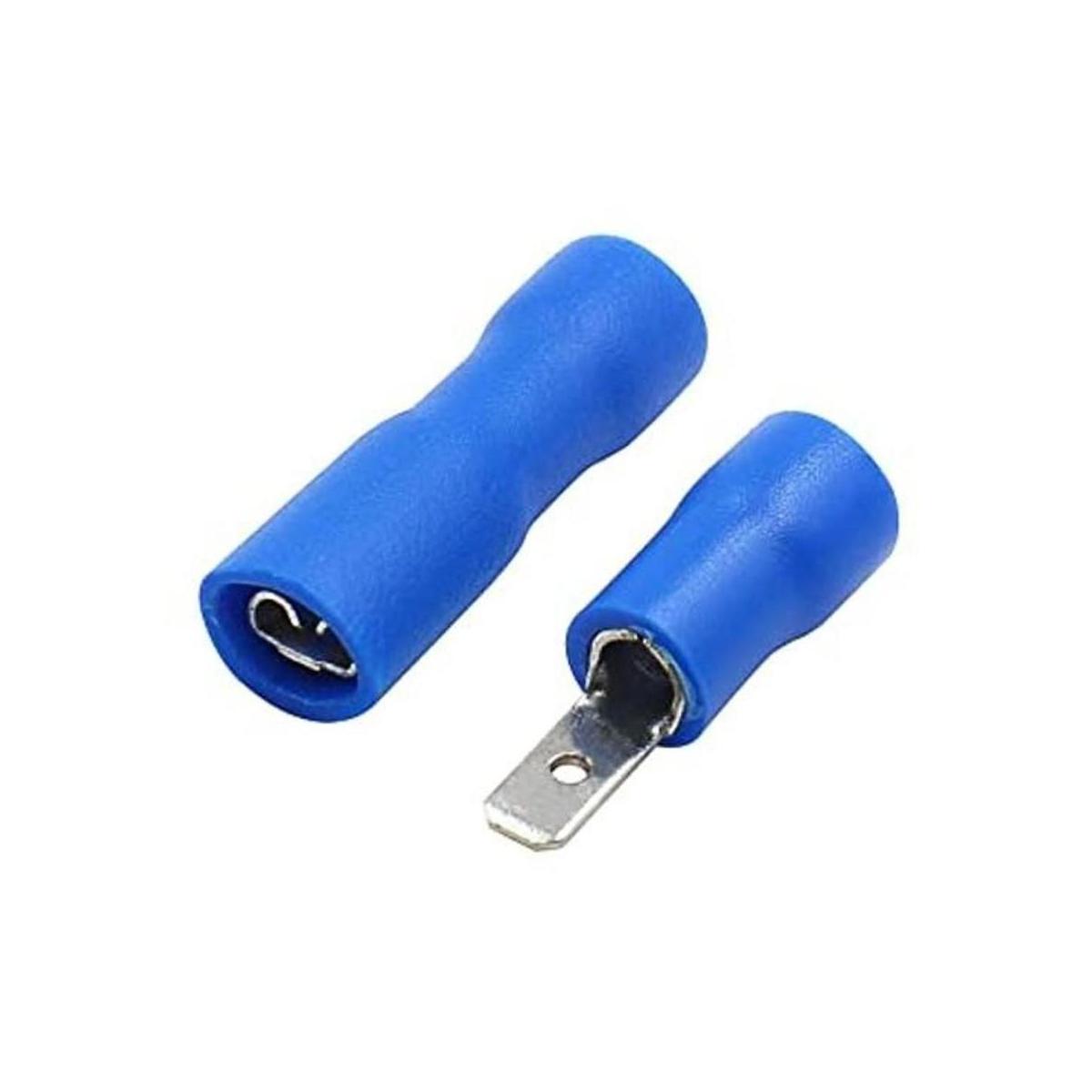 Baomain Azul hembramacho Insulated Spade Wire Connector