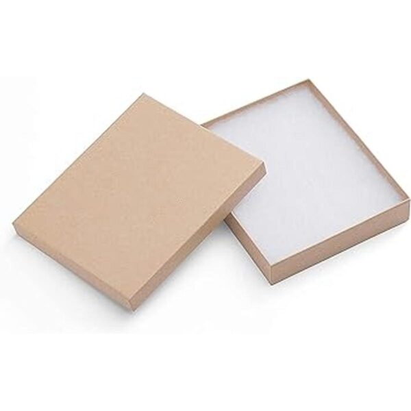 MESHA Cajas de regalo de joyería Kraft con tapas cajas de_2
