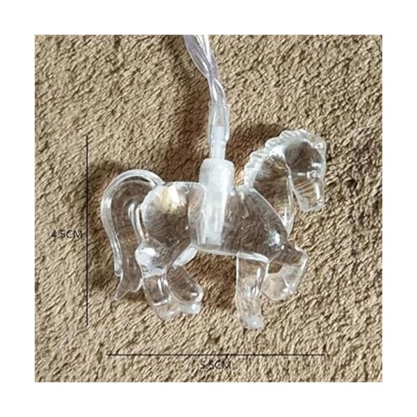 Penfly 5.4 ft 10 luces LED decorativas en forma de caballo_3